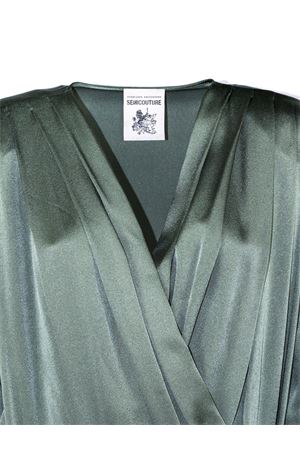 Blusa in cotone e seta verde SEMI COUTURE | Y6SM11S291